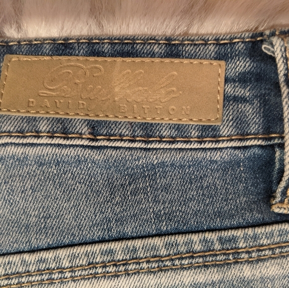 Light Blue Denim Jeans with Tan Embroidery - Picture 4 of 6